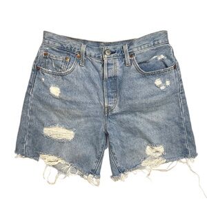 Levi denim high waisted shorts